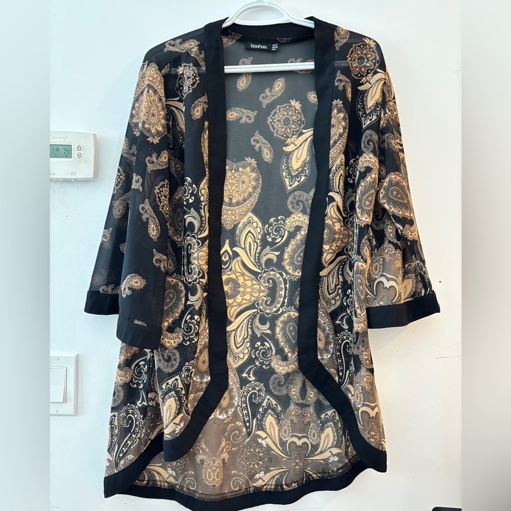 Sheer Paisley Kimono Cardigan – Sexy Yet Professional